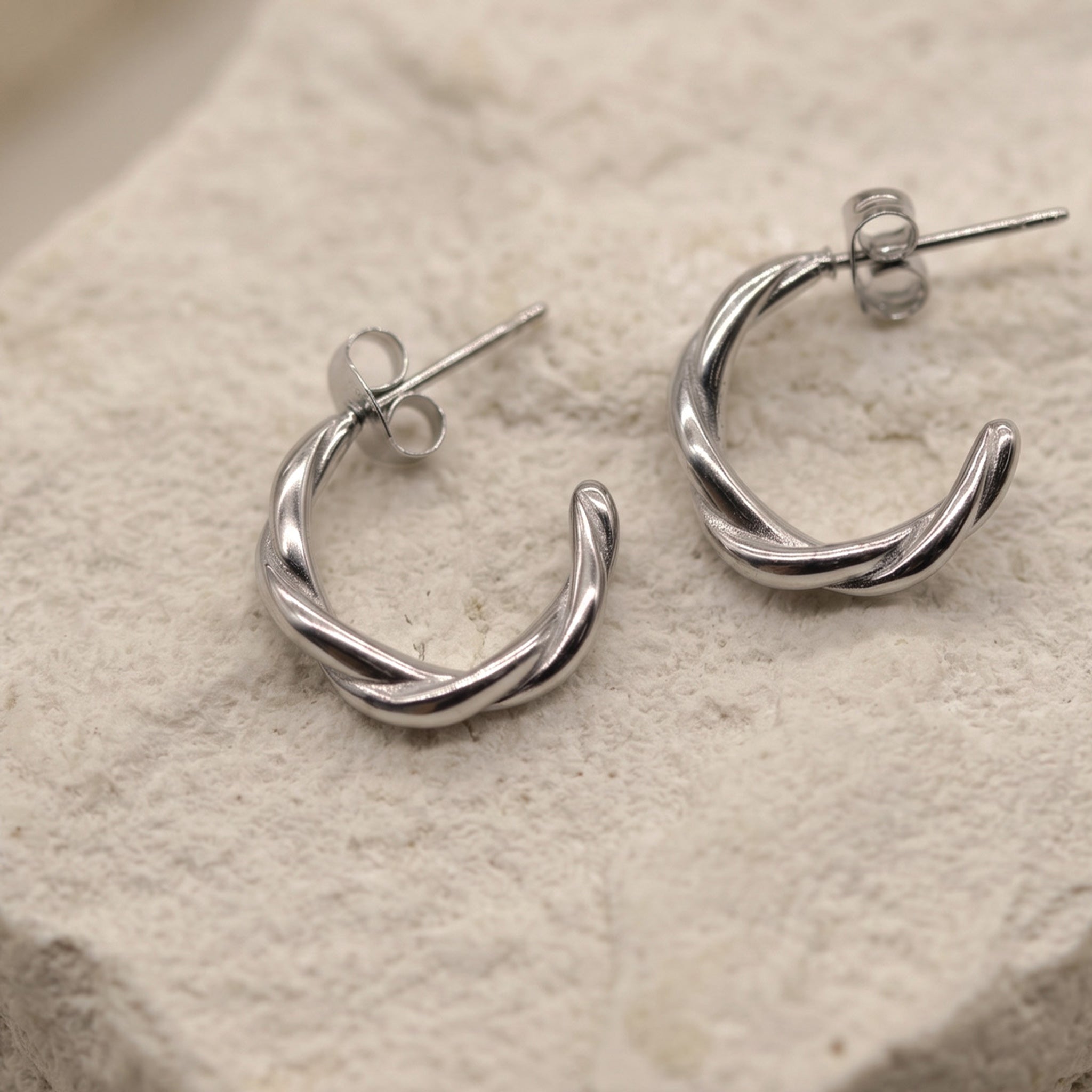 Twisted Hoop pierced